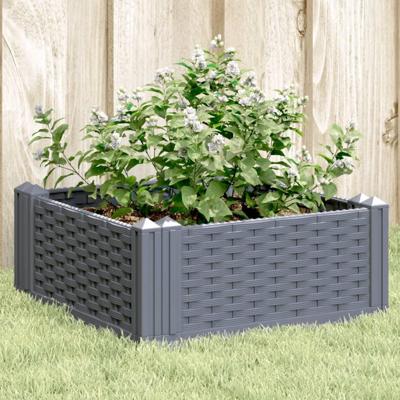 VidaXL Plantenbak met pinnen 42,5x42,5x28,5 cm polypropeen blauwgrijs VidaXL Plantenbak met pinnen 42,5x42,5x28,5 cm polypropeen blauwgrijs