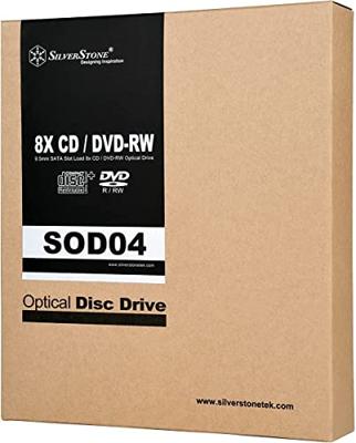 Silverstone SOD04 optisch schijfstation Intern DVD-RW Zwart, Grijs