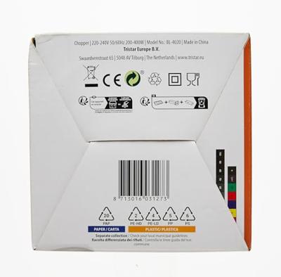 Tristar BL-4020 Hakmolen Grijs/Wit 200W