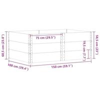 Plantenbak 150x100 cm massief grenenhout - thumbnail