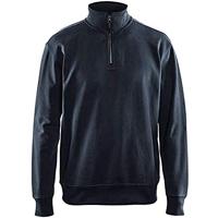 Blåkläder Sweatshirt met halve rits 33691158 | Donker marineblauw | Maat XXL - 7330509605196 - thumbnail