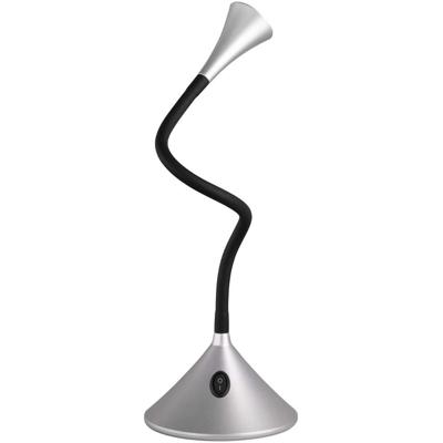 LED Bureaulamp 3W Warm Wit 3000K - Rond Glans Grijs Kunststof