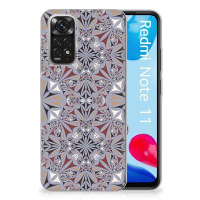Xiaomi Redmi 10 | Redmi Note 11 4G | TPU | Siliconen hoesje | Flower Tiles Xiaomi Redmi 10 | Redmi Note 11 4G | TPU | Siliconen hoesje | Flower Tiles