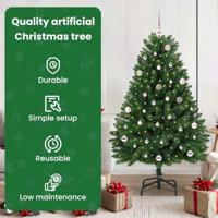 VidaXL Kunstkerstboom met 150 led groen 150 cm pvc en metaal - thumbnail