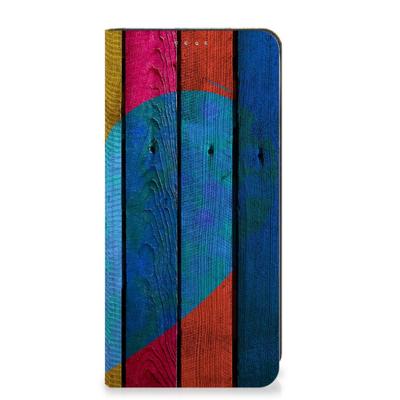 Google Pixel 8 Book | Wallet Case | Wood Heart - Cadeau voor je Vriend Google Pixel 8 Book | Wallet Case | Wood Heart - Cadeau voor je Vriend