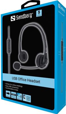 Sandberg USB Office Bedraad Zwart