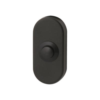 Hardbrass Beldrukker ovaal - puurzwart Hardbrass Beldrukker ovaal - puurzwart