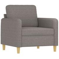 3-delige Loungeset met kussens stof taupe - thumbnail