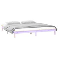 Bedframe LED massief hout 200x200 cm - thumbnail