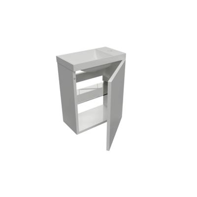 Fonteinset Aquasplash Luna 54,3x39,7x21,8 cm Glans Wit Met Marble Fontein Met Overloop Mat Wit Aquasplash