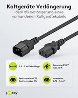 goobay C14 > C13 voedingskabel verlengkabel - thumbnail