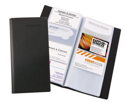 Visitekaartmap sigel 192krt 90x58mm zwart