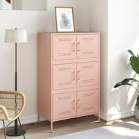 Hoge kast 68x39x113 cm staal roze - thumbnail