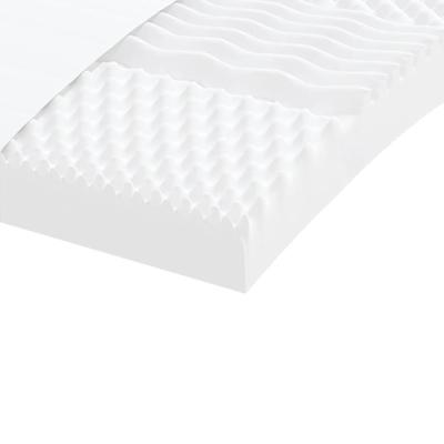 Slaapbank met onderschuifbed en matrassen 80x200 cm stof crème - thumbnail