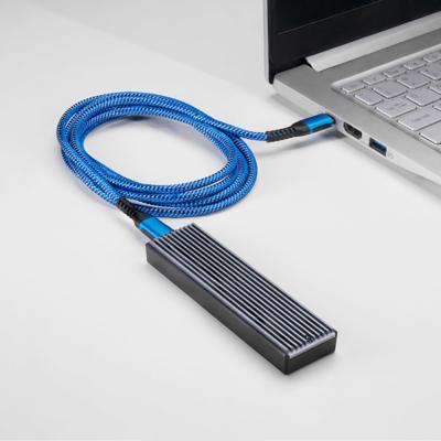 Akyga USB-kabel USB-C stekker, USB-C stekker 1.80 m Blauw AK-USB-38