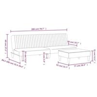 2-delige Loungeset kunstleer grijs - thumbnail