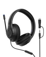 Belkin Gaming Inspire Bedrade Headset voor kinderen met USB-C-adapter, koptelefoon met verstelbare boommicrofoon, max. 85dB, voor Nintendo Switch 2, iPhone 16, Galaxy S25, Tablet, voor op reis - Zwart - thumbnail