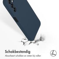 Accezz Liquid Silicone Backcover Samsung Galaxy A14 (5G) Telefoonhoesje Blauw - thumbnail