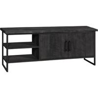DTP Home TV-meubel 'Beam' Teakhout, 140cm, kleur Zwart - thumbnail