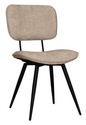 LABEL51 Eetkamerstoel Liva - Clay - - Zwart Metalen Frame