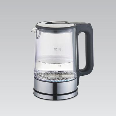 Maestro MR053 waterkoker 1,7 l 2200 W Zwart, Transparant - thumbnail