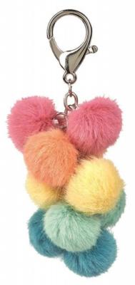 Moses sleutelhanger Happy me pluche pompons 11,5 cm Moses sleutelhanger Happy me pluche pompons 11,5 cm