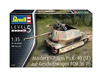 Revell 03292 Marder I – 7,5cm Pa.K. 40 (Sf.) auf FCM 36(f) 1:35 Schaal Ongebouwd/Ongelakt Plastic Model Kit - thumbnail