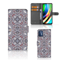 Motorola Moto G9 Plus | Bookcase | Flower Tiles - thumbnail