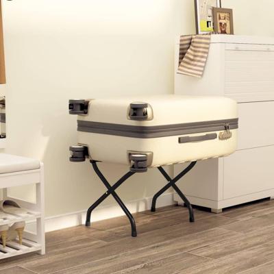 VidaXL Bagagerek met rugleuning 56x39x52 cm zwart VidaXL Bagagerek met rugleuning 56x39x52 cm zwart