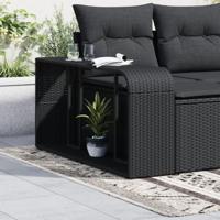 Opbergschappen 2 st poly rattan zwart - thumbnail