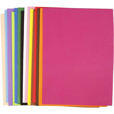 Creativ Company Foam vellen, a3, vel 297x420 mm, dikte 2 mm, diverse kleuren, 30 div vellen/ 1 doos