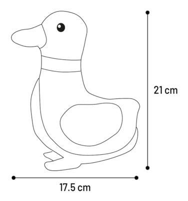 Hondenknuffel Eend Britta, grijs