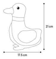 Hondenknuffel Eend Britta, grijs - thumbnail