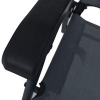 Tuinstoelen inklapbaar 2 st textileen grijs - thumbnail