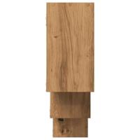 Wandschap 159x18x66 cm bewerkt hout artisanaal eikenkleurig - thumbnail