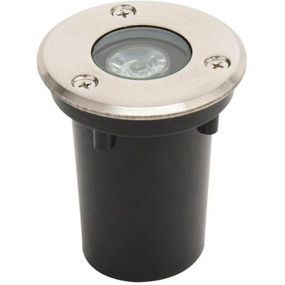 LED Grondspot Inbouw Rond 1W - Waterdicht IP67 - 4000K - Mat Chroom RVS