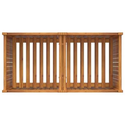 Plantenbak met voering 100x50x75 cm massief acaciahout