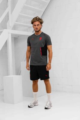 PUMA AC Milan Pumatech T-Shirt 2025-2026 Grijs Rood Zwart
