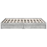 Bedframe met lades bewerkt hout betongrijs 150x200 cm - thumbnail