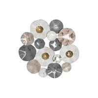 Wanddecoratie DKD Home Decor Grijs Metaal Wit (80 x 7 x 80 cm) - thumbnail