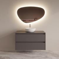 Badmeubelset BWS Riga Met Topplaat 100 cm Leigrijs Boss & Wessing - thumbnail