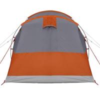 Tunneltent 3-persoons waterdicht grijs en oranje - thumbnail