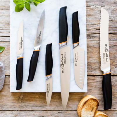 Santoku-mes BRA A198004 Grijs Roestvrij staal