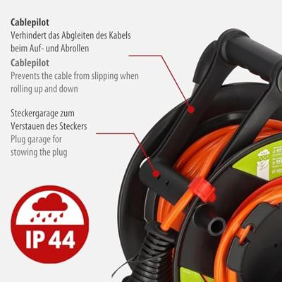 Brennenstuhl Garant G Bretec IP44 tuinkabelhaspel van gerecycled kunststof | 23 + 2m | AT-N05V3V3-F3G1.5 - 1148500 Brennenstuhl Garant G Bretec IP44 tuinkabelhaspel van gerecycled kunststof | 23 + 2m | AT-N05V3V3-F3G1.5 - 1148500