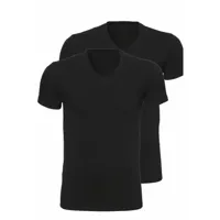 Heren T-Shirt V-hals 2-Pack- 30870 - L - Zwart - L - L - L - L - L - thumbnail