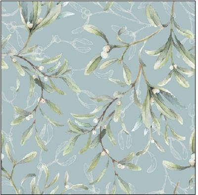 Ambiente Servet Mistletoe All Over 25cm Kerst Cocktailservet