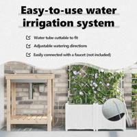 Tuin Bloempot 2 pcs Wit Staal - thumbnail