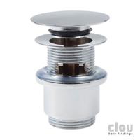 Stop/go Afvoerplug Clou InBe Met Overloop Met Platte Afdekkap Rond Chroom - thumbnail