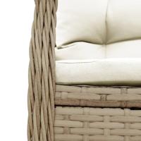 7-delige Tuinset met kussens poly rattan beige - thumbnail