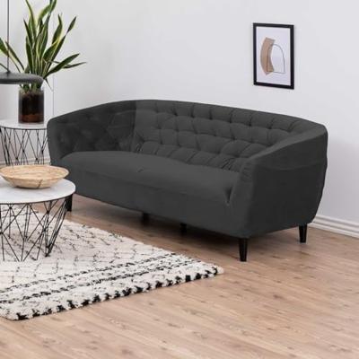 Bendt Bank 'Loes' 3-zits, Velvet, kleur donkergrijs Bendt Bank 'Loes' 3-zits, Velvet, kleur donkergrijs